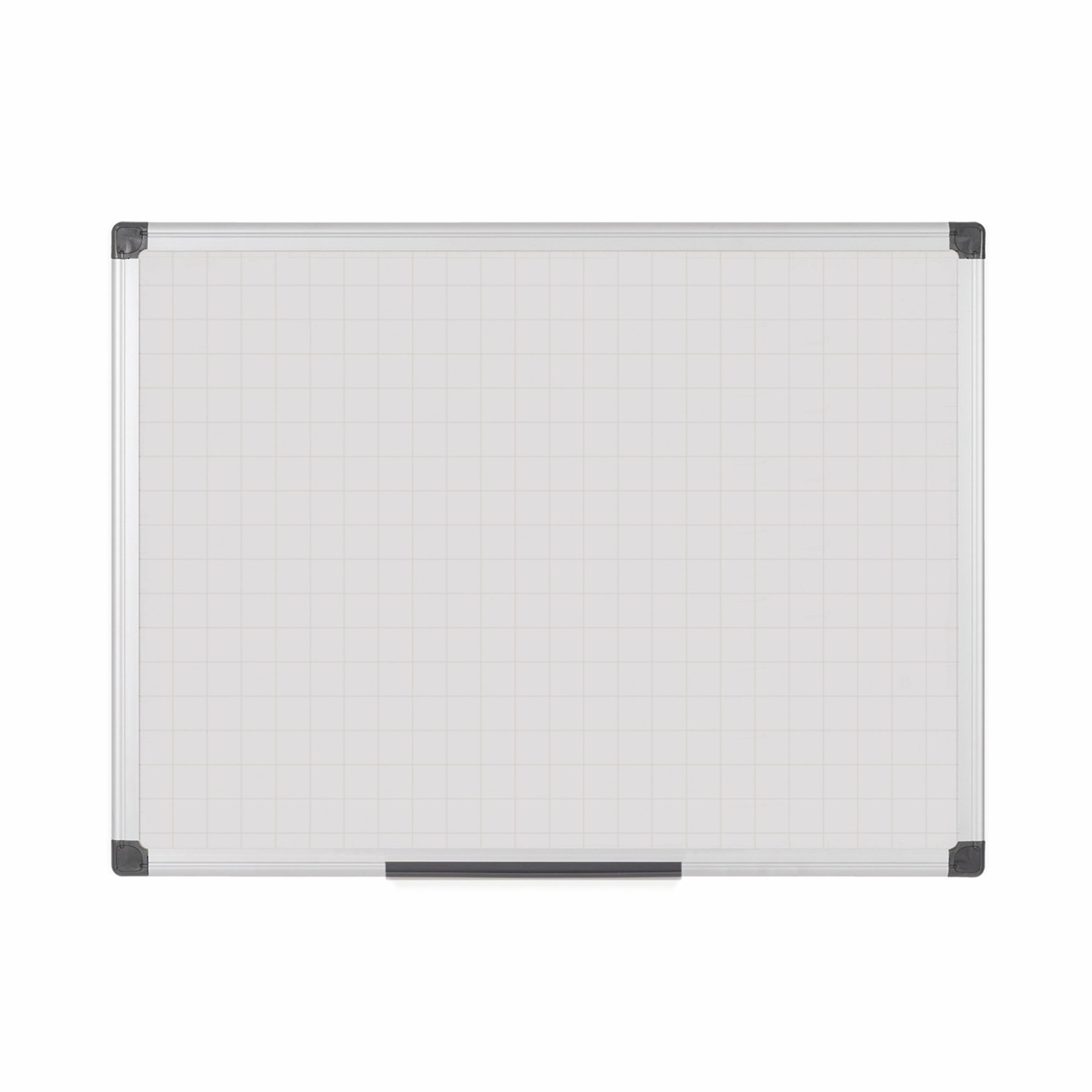 Magnetic Bi-Office Maya Gridded Double Sided Magnetic Laquered Steel Whiteboard Aluminium Frame 1200x1200mm