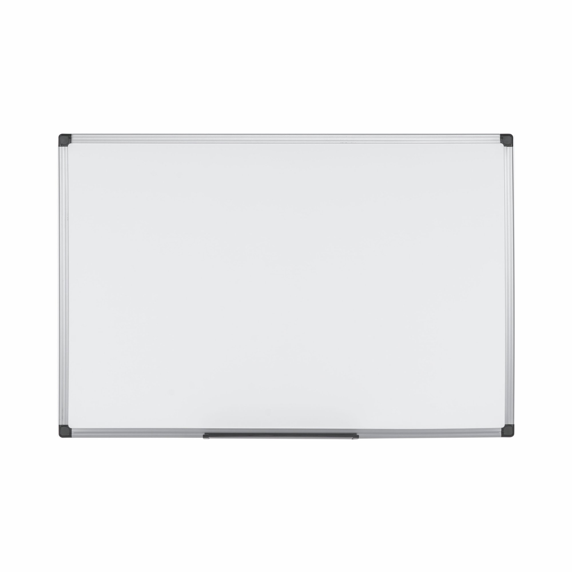 Magnetic Bi-Office Maya Magnetic Melamine Whiteboard Grey Plastic Frame 600x450mm