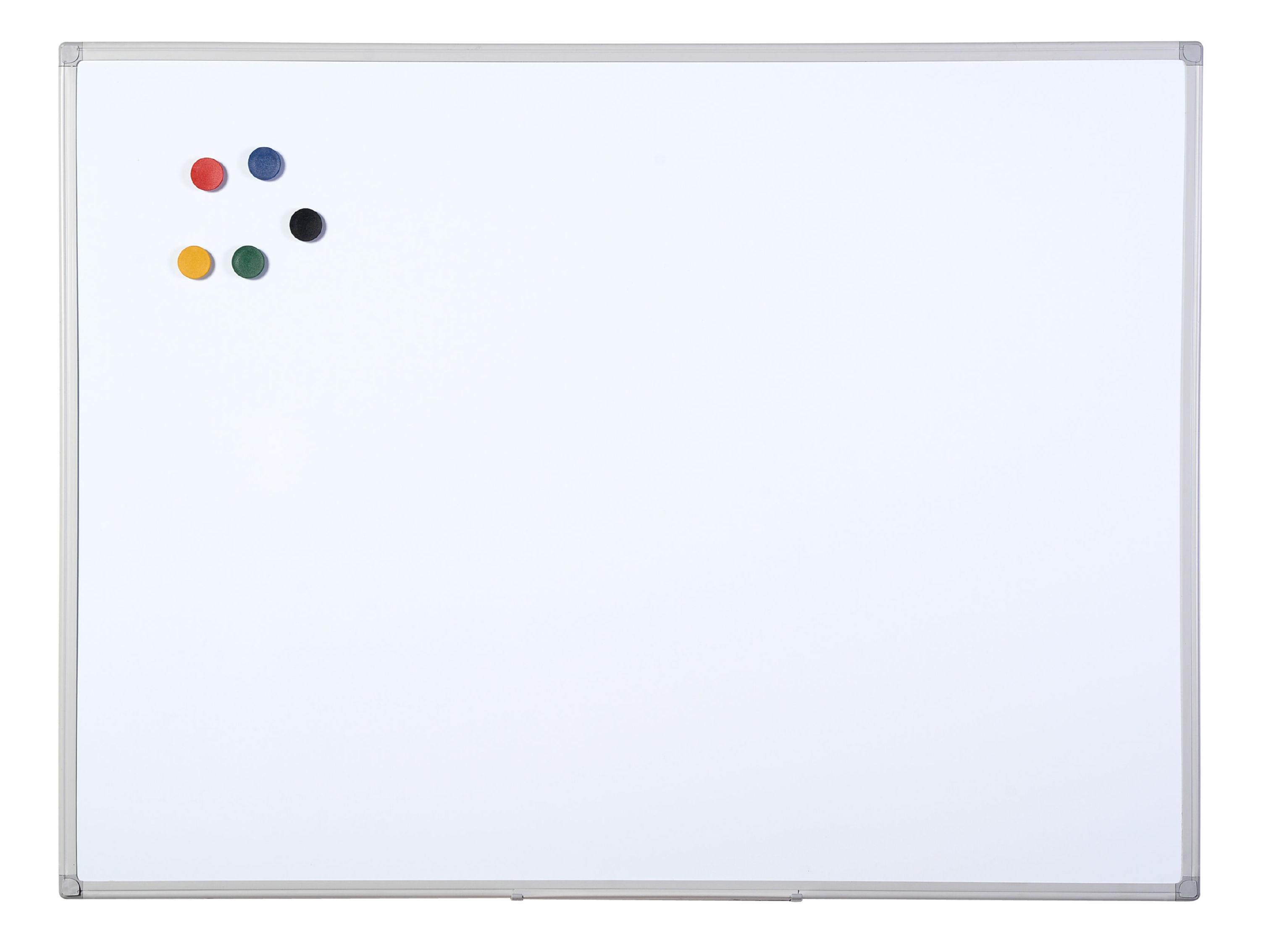 Non-Magnetic Bi-Office Maya Non Magnetic Melamine Whiteboard Grey Plastic Frame 600x900mm