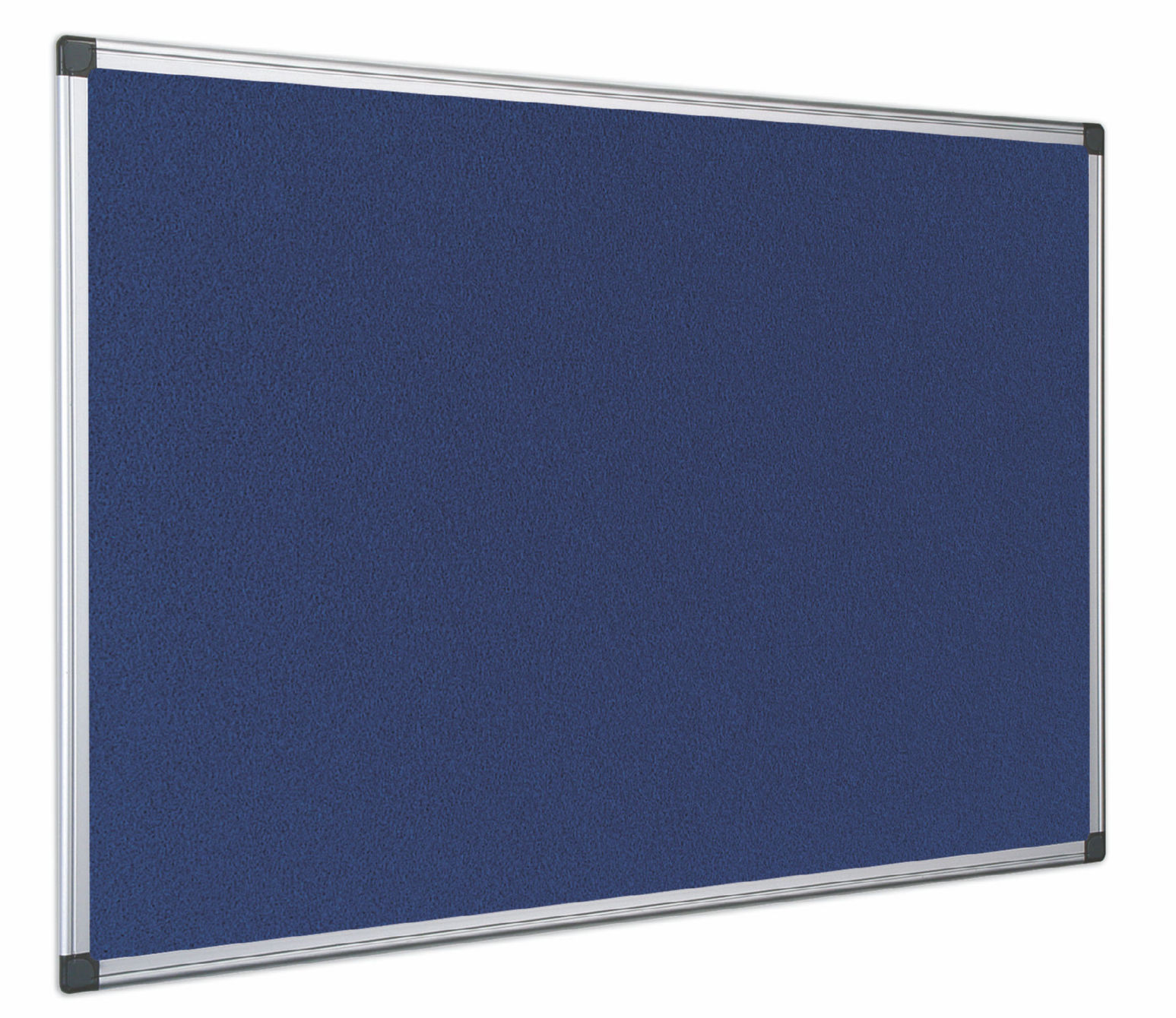 Bi-Office Maya Fire Retardant Blue Felt Noticeboard Aluminium Frame 1200x900mm