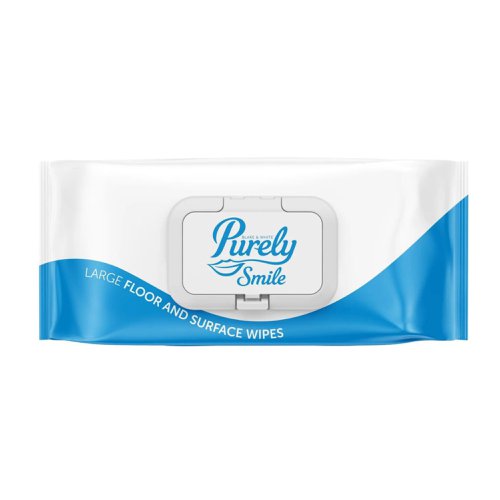 Purely Smile Large Lemon Floor and Surface Wipes Pack of 20 Purely Smile Large Lemon Floor and Surface Wipes Pack of 20