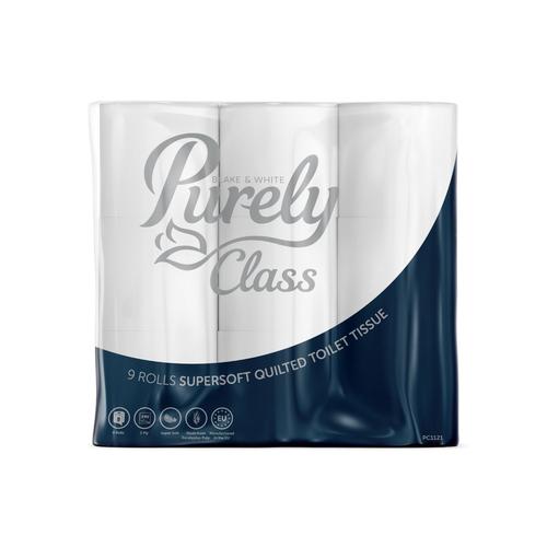 Purely+Class+Supersoft+Toilet+Roll+3ply+Pack+of+9