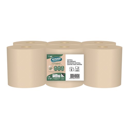 Purely Kind Unbleached Centrefeed 2ply 124m Pack 6 Purely Kind Unbleached Centrefeed 2ply 124m Pack 6