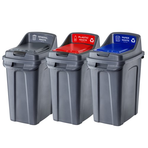 Purely Kind 70ltr Closed Bin Set of 3 Purely Kind 70ltr Closed Bin Set of 3