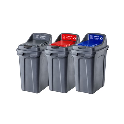 Purely Kind 50ltr Closed Bin Set of 3 Purely Kind 50ltr Closed Bin Set of 3