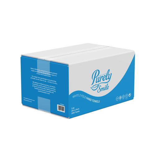 ValueX+Hand+Towels+Z+fold+2+Ply+White+100%25+Recycled+%28Pack+3000%29+PS1001