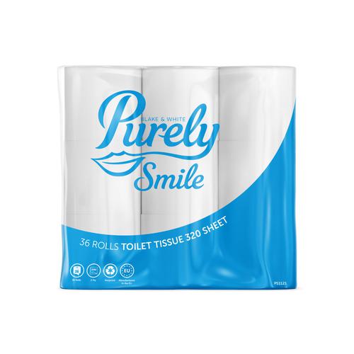 Toilet Tissue & Dispensers ValueX Toilet Roll 2 Ply Recycled 320 Sheets (Pack 36) PS1121
