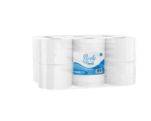 Toilet Tissue & Dispensers ValueX Micro Mini Toilet Roll 2 Ply Recycled 120 Metres (Pack 24) PS1150