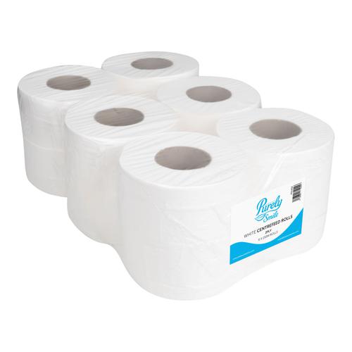 Purely+Smile+Centre+Feed+Roll+2+Ply+150m+White+%28Pack+6%29+PS1212