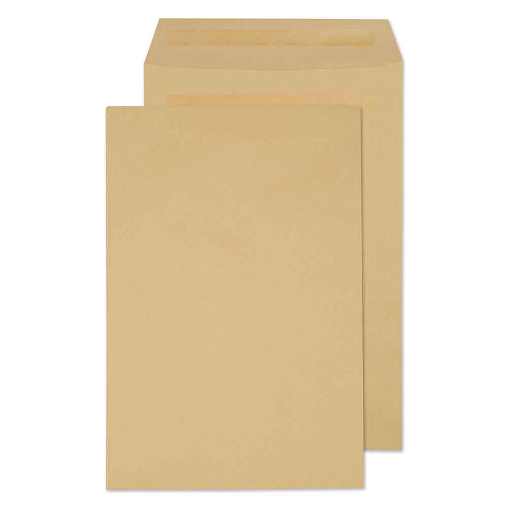 ValueX Pocket Envelope 381x254mm Recycled Self Seal Plain 90gsm Manilla (Pack 250)