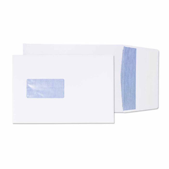 Blake Purely Packaging Pocket Gusset Envelope C5 Peel and Seal Window 25mm Gusset 120gsm White (Pack 125)