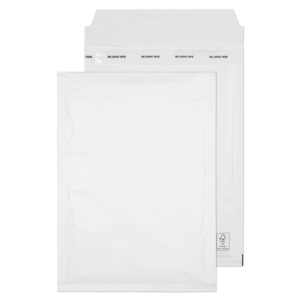 Padded Bags & Envelopes Blake Purely Packaging Padded Bubble Pocket Envelope C5 Plus 260x180mm Peel and Seal 90gsm White (Pack 100)