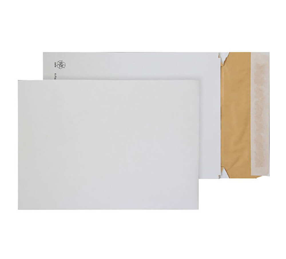 Blake Purely Packaging Padded Gusset Eco Cushion Envelope B4 Peel and Seal 50mm Gusset 140gsm White (Pack 100)