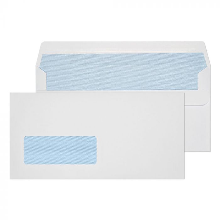 Wallet Envelope DL Self Seal Window 90gsm White (Pack 1000) - 1A27