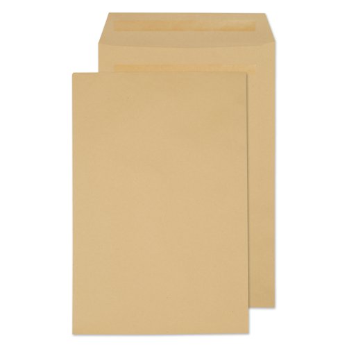 ValueX Pocket Envelope 381x254mm Recycled Self Seal Plain 90gsm Manilla (Pack 250) - 12890