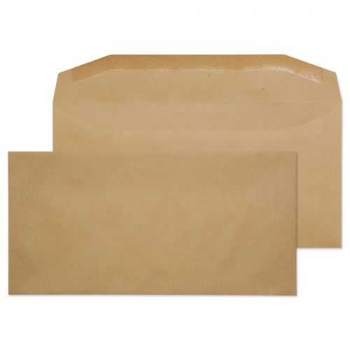 ValueX Wallet Envelope Gum Plain DL 110x220mm 80gsm Manilla (Pack 1000)