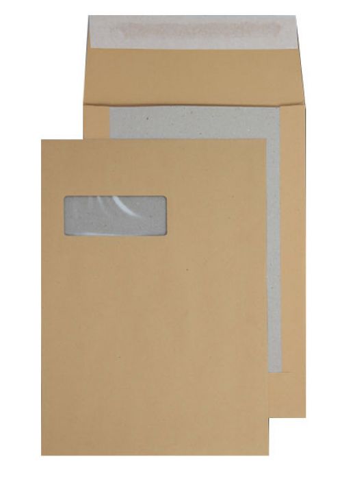 Board Backed Envelopes Blake Purely Packaging Board Backed Pocket Envelope C4 Peel and Seal 120gsm Manilla (Pack 125)