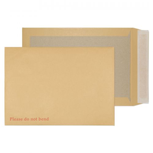 Board Backed Envelopes ValueX Board Backed Envelope C4 Peel and Seal Plain 120gsm Manilla (Pack 125)