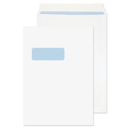 C4 ValueX Pocket Envelope C4 Peel and Seal Window 100gsm White (Pack 250)