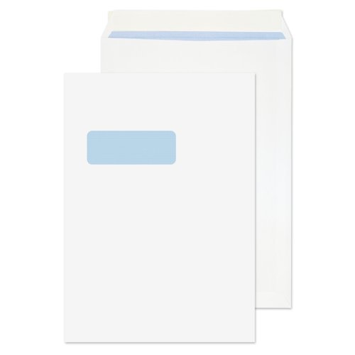 ValueX Pocket Envelope C4 Peel and Seal Window 100gsm White (Pack 250) - 23892