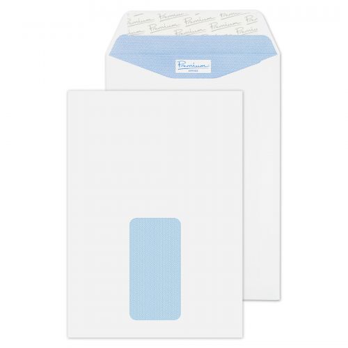 C5 Blake Premium Office Pocket Envelope C5 Peel and Seal Window 120gsm Ultra White Wove (Pack 500)