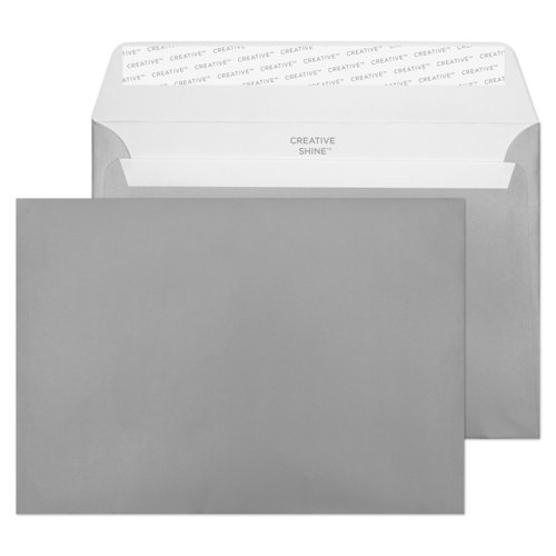 Blake Creative Shine Gunmetal Peel & Seal Wallet 162x229mm 130gsm Pack 25 Code 45333 Blake Creative Shine Gunmetal Peel & Seal Wallet 162x229mm 130gsm Pack 25 Code 45333