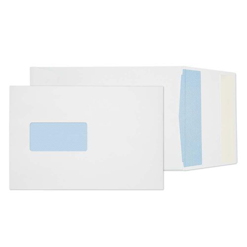 Blake+Purely+Packaging+White+Window+Peel+%26+Seal+Gusset+Pocket+229X162X25mm+120G+Pk125+Code+6001+3P