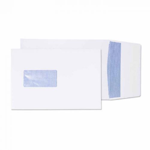 Blake+Purely+Packaging+Pocket+Gusset+Envelope+C5+Peel+and+Seal+Window+25mm+Gusset+120gsm+White+%28Pack+125%29+-+6001