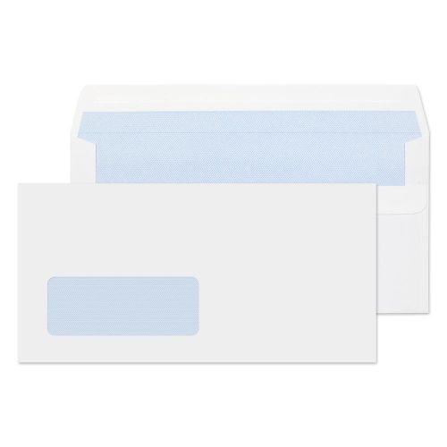 ValueX Wallet Self Seal Window Envelope DL 110x220mm 80gsm White (Pack 1000)