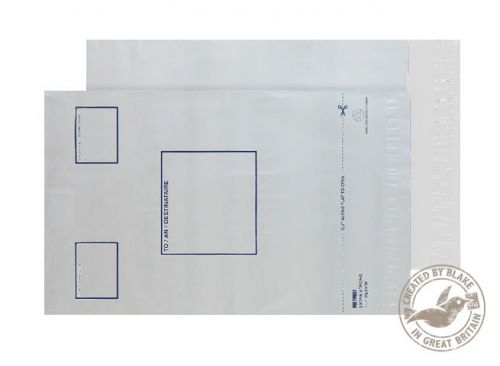 Blake Purely Packaging Polypost Polythene Wallet With Address Panel C4 Plus Peel and Seal (Pack 100)