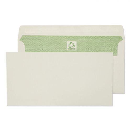 DL Blake Purely Environmental Wallet Envelope DL Self Seal Plain 90gsm Natural White (Pack 500)