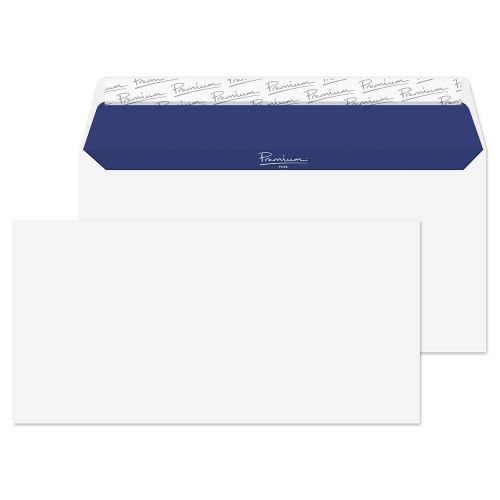 DL Blake Premium Pure Wallet Envelope DL Peel and Seal Plain 120gsm Super White Wove (Pack 50)