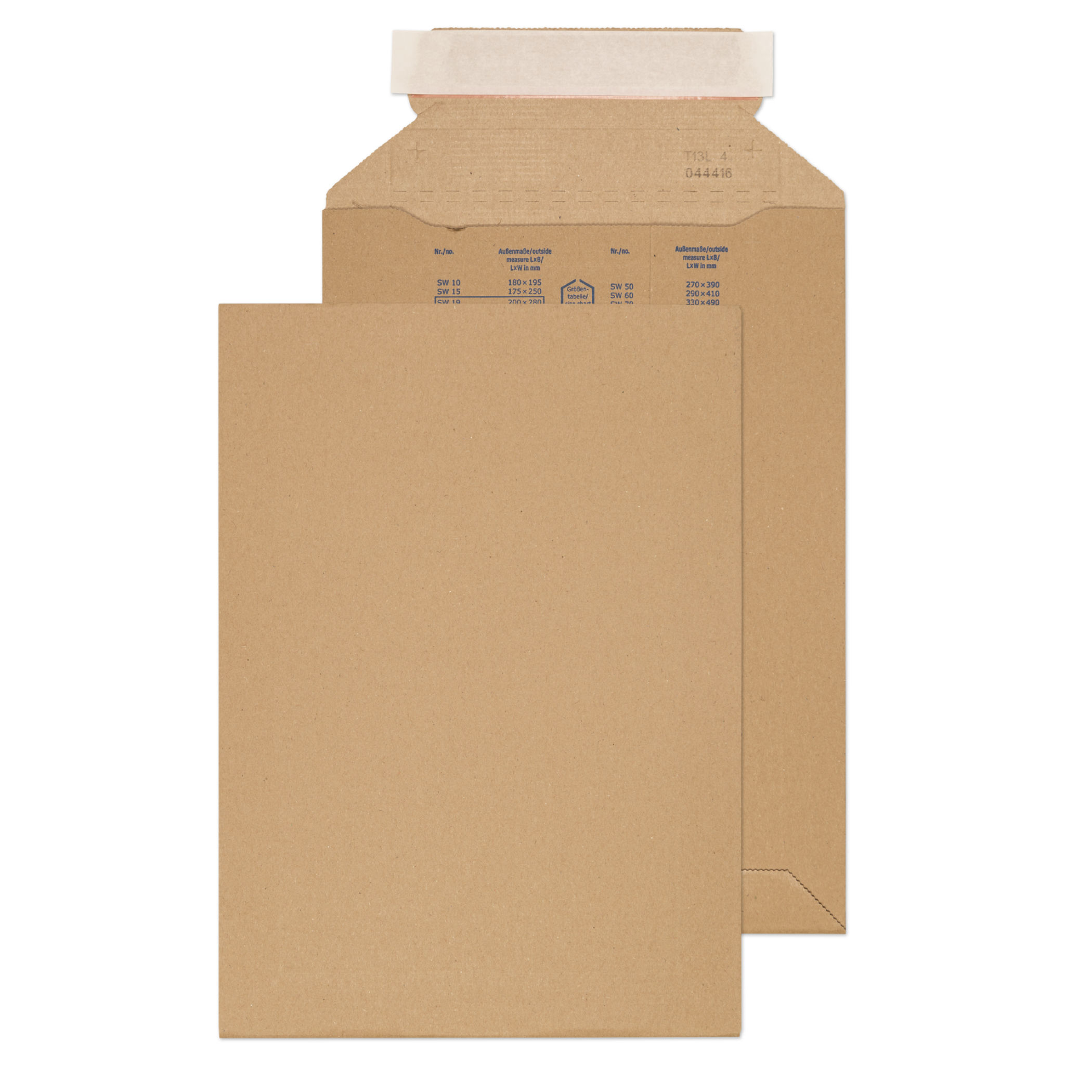 Blake Purely Packaging Corrugated Pocket Envelope 280x200mm Peel and Seal 300gsm Kraft (Pack 100)