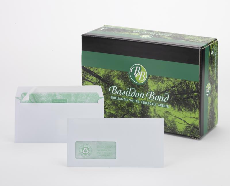 Basildon Bond Wallet Envelope Dl Peel And Seal Window 120Gsm White Pack 500
