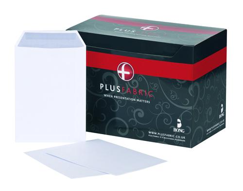 Plus Fabric Pocket Envelope C5 Self Seal Plain 120gsm White (Pack 500)
