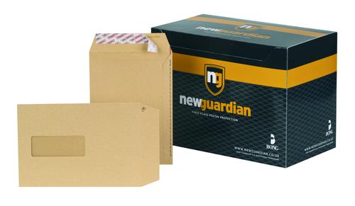 New Guardian Pocket Envelope C5 Peel and Seal Window Power-Tac Easy Open 130gsm Manilla (Pack 250)