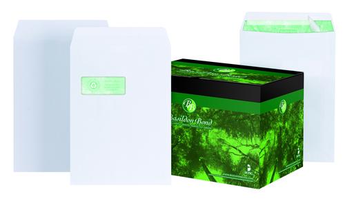 Basildon Bond Pocket Envelope C4 Peel and Seal Window 120gsm White (Pack 250)
