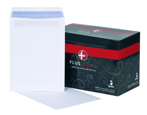 C4 Plus Fabric Pocket Envelope C4 Self Seal Plain 120gsm White (Pack 250)