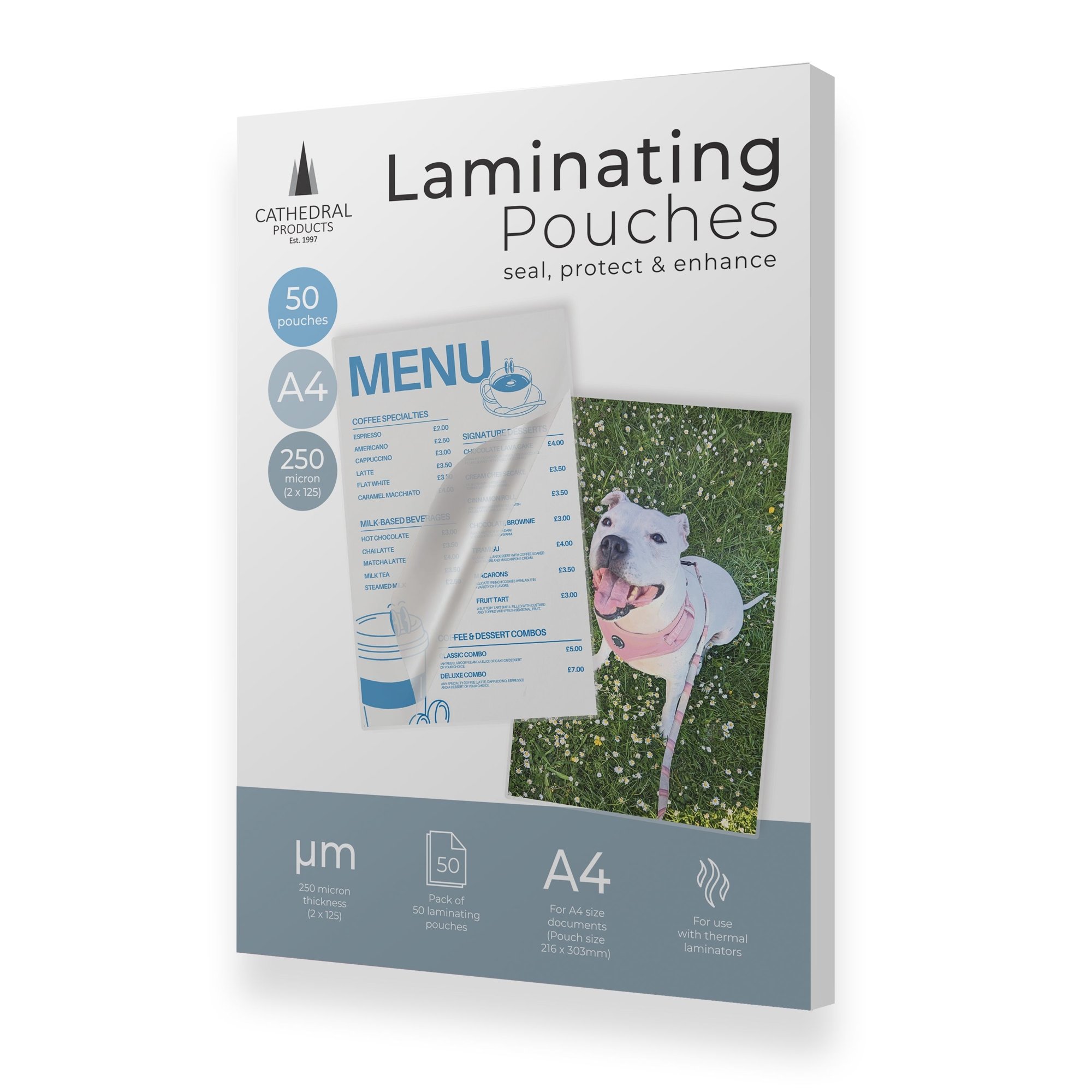 LAMINATING POUCH A4 250 MICRON - 50PK