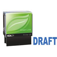 COLOP DRAFT GREEN LINE WORD STAMP BLUE