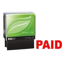 COLOP GREEN LINE WORD STAMP PAID