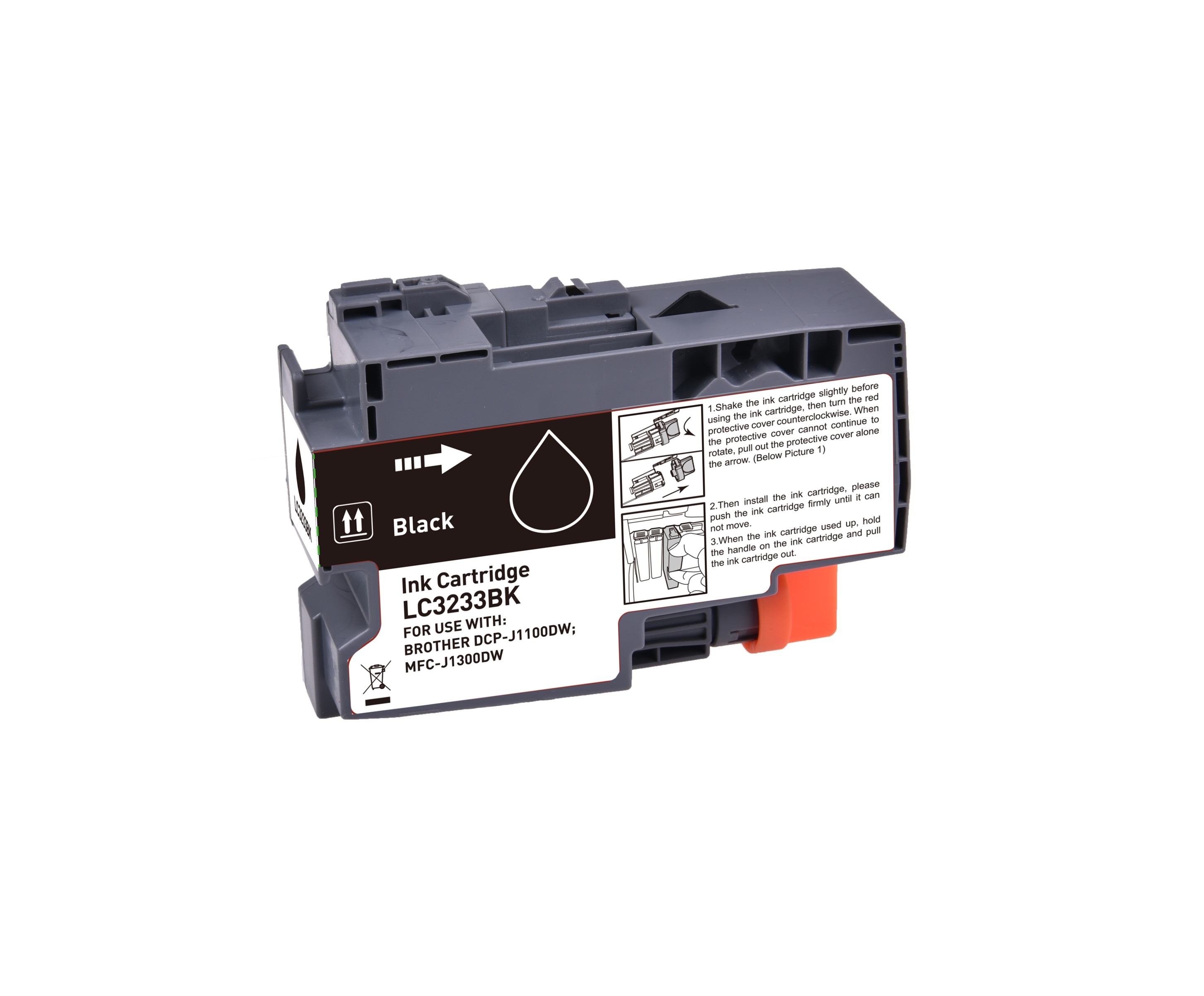 Brother Compat Inkjet LC3233K Black 3k Yield