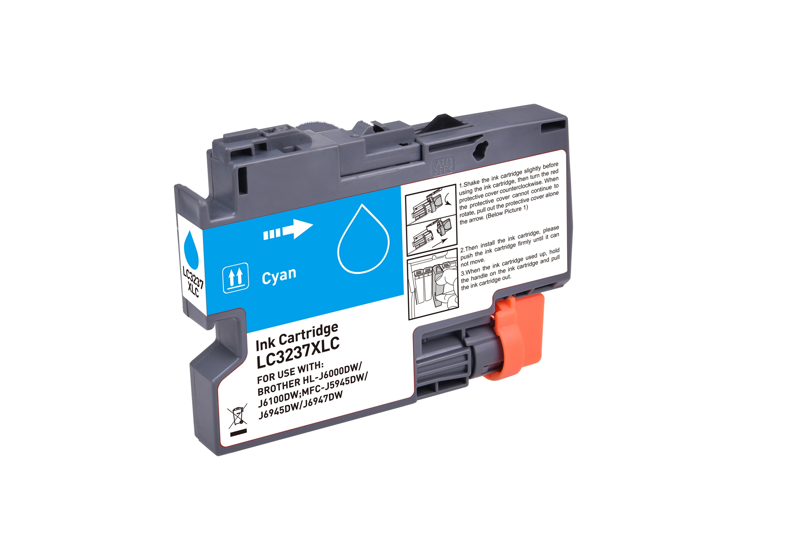 Brother Compat Inkjet LC3237C Cyan 1.5k Yield Brother Compat Inkjet LC3237C Cyan 1.5k Yield