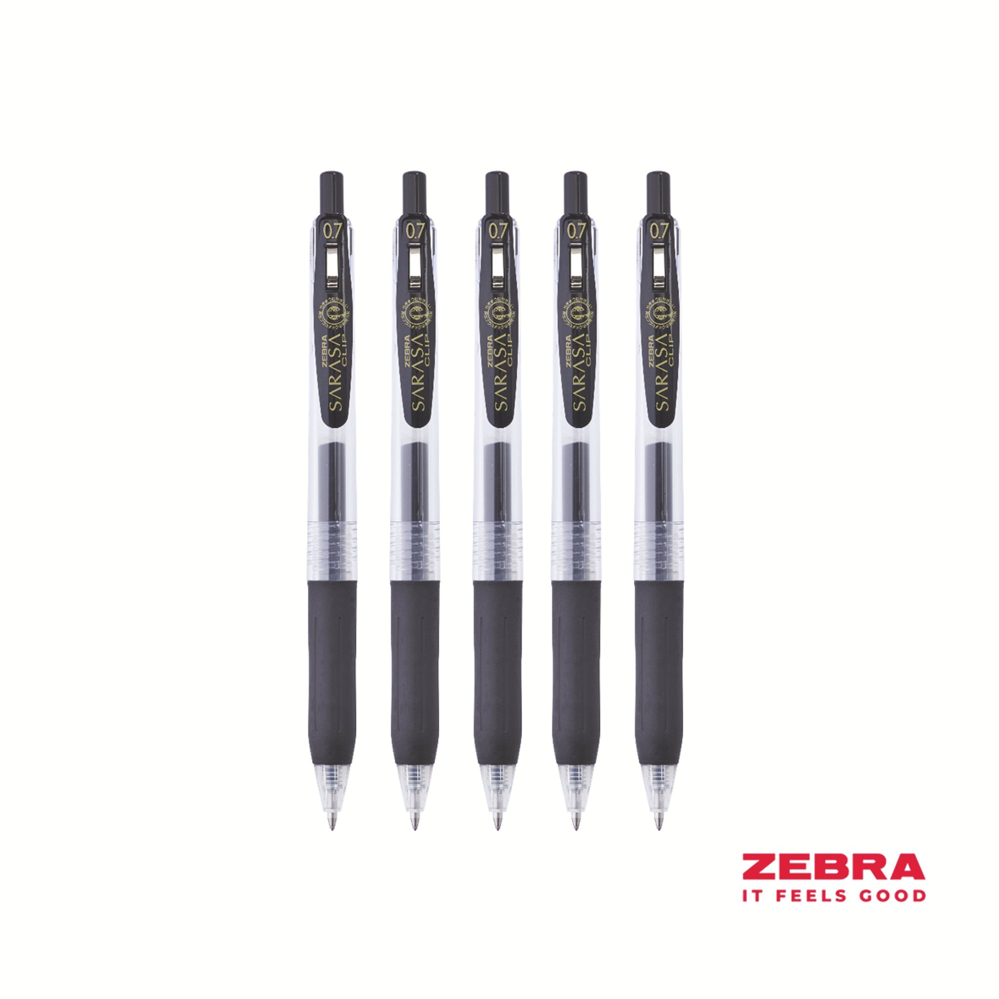 ECO SARASA GEL RETR RBALL 0.7MM BK BX10