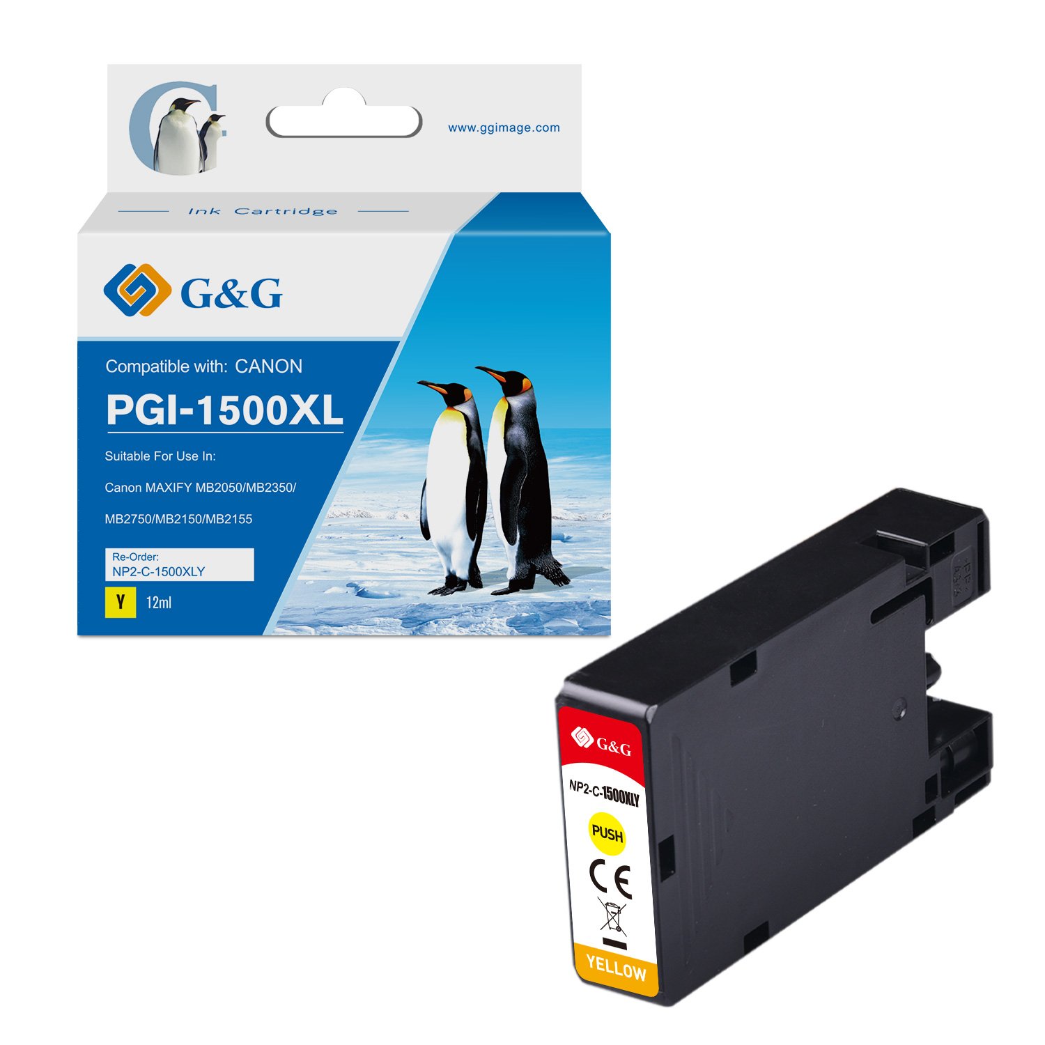 COMP CANON PGI-1500XLY HI YLD YW INK CTG