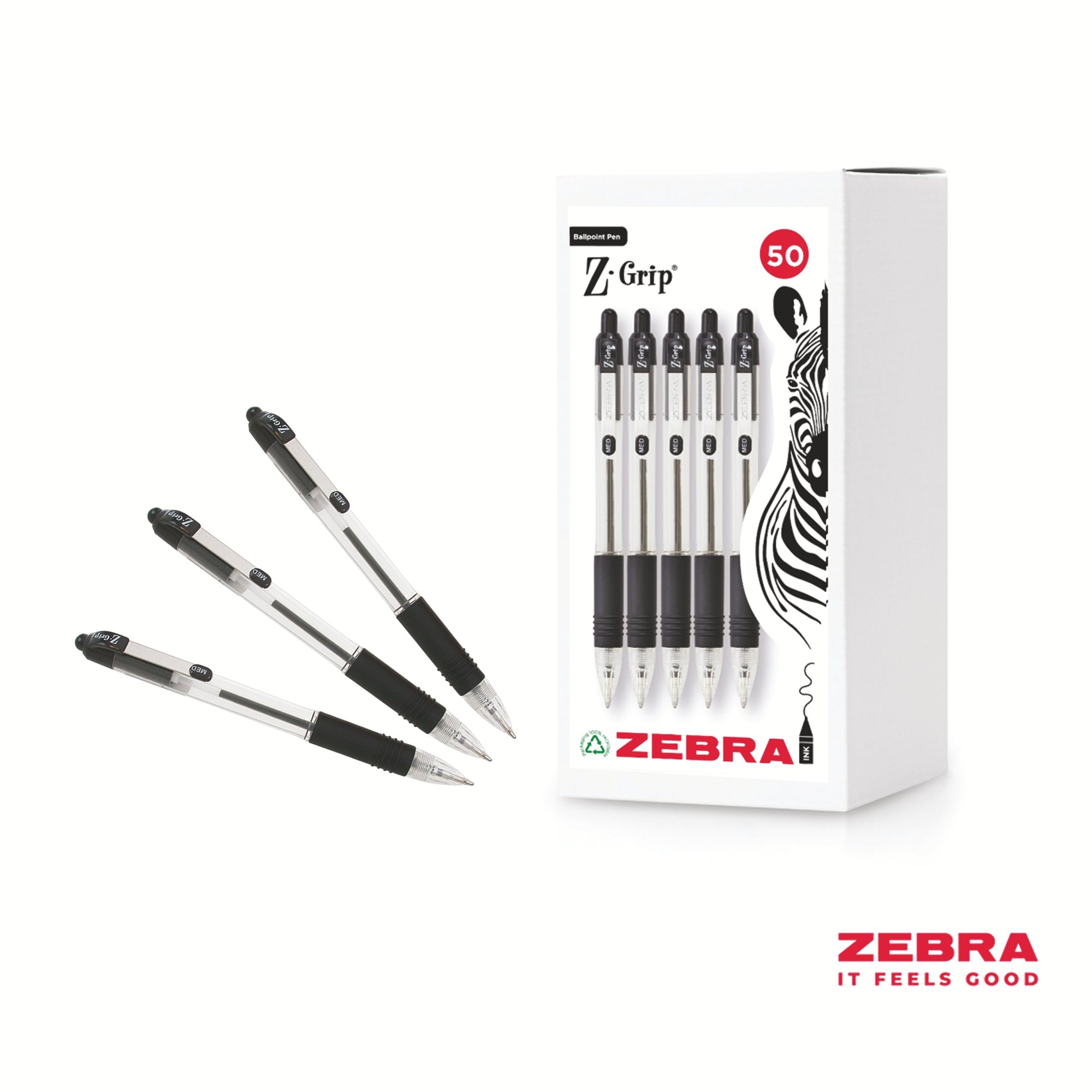 Z-GRIP RETR BALLPOINT PEN BLACK PACK50