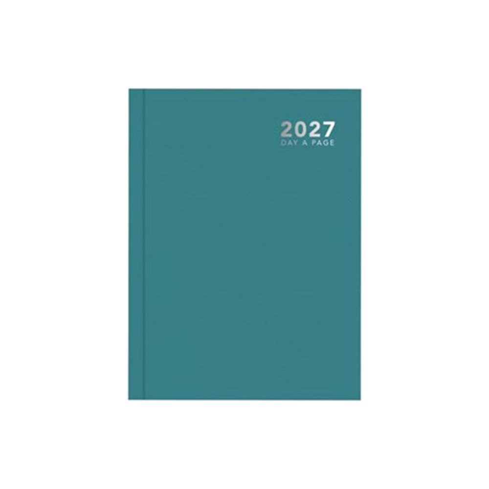 A5 2027 DAY A PAGE DIARY BRIGHT TEAL CAS