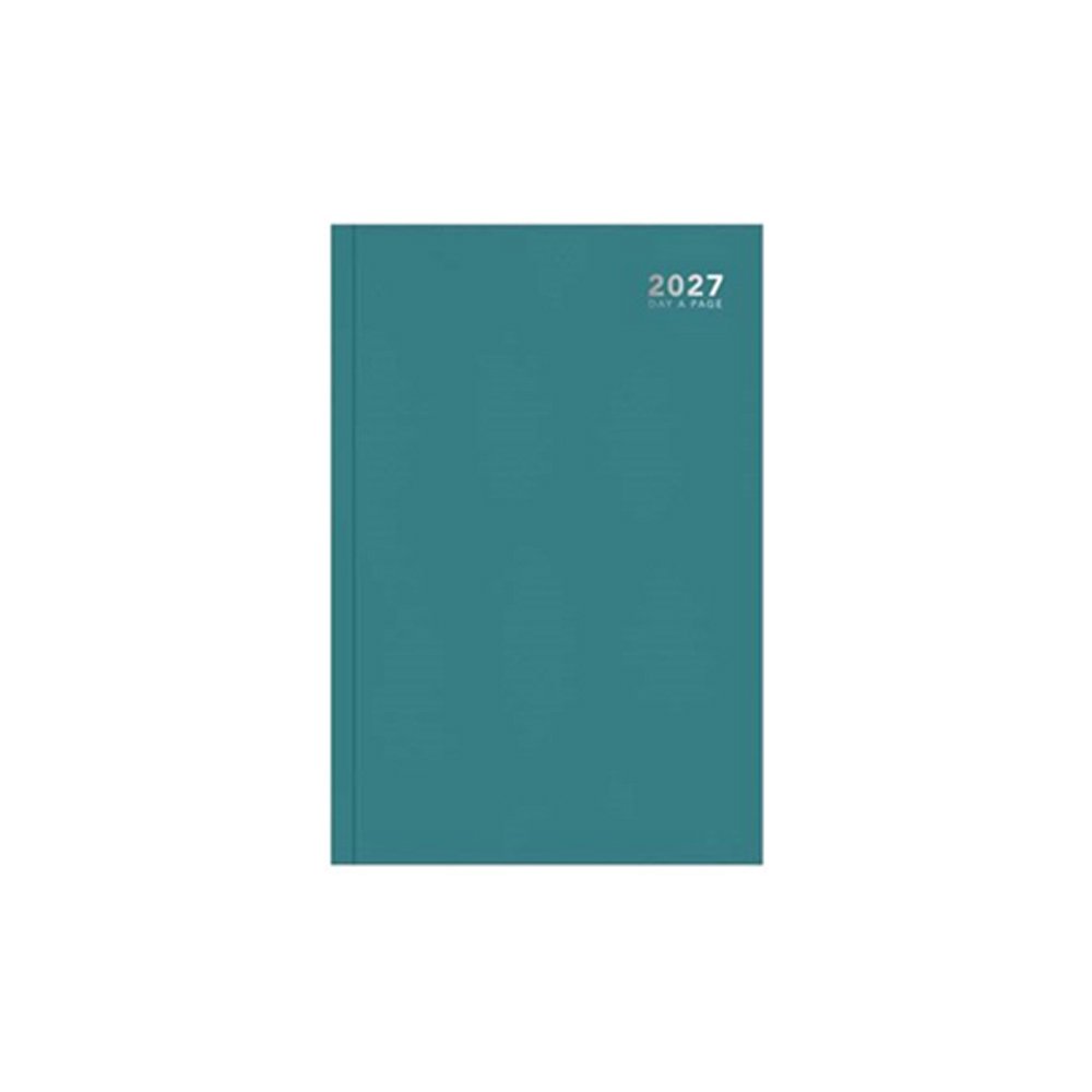 A4 2027 DAY A PAGE DIARY BRIGHT TEAL CAS