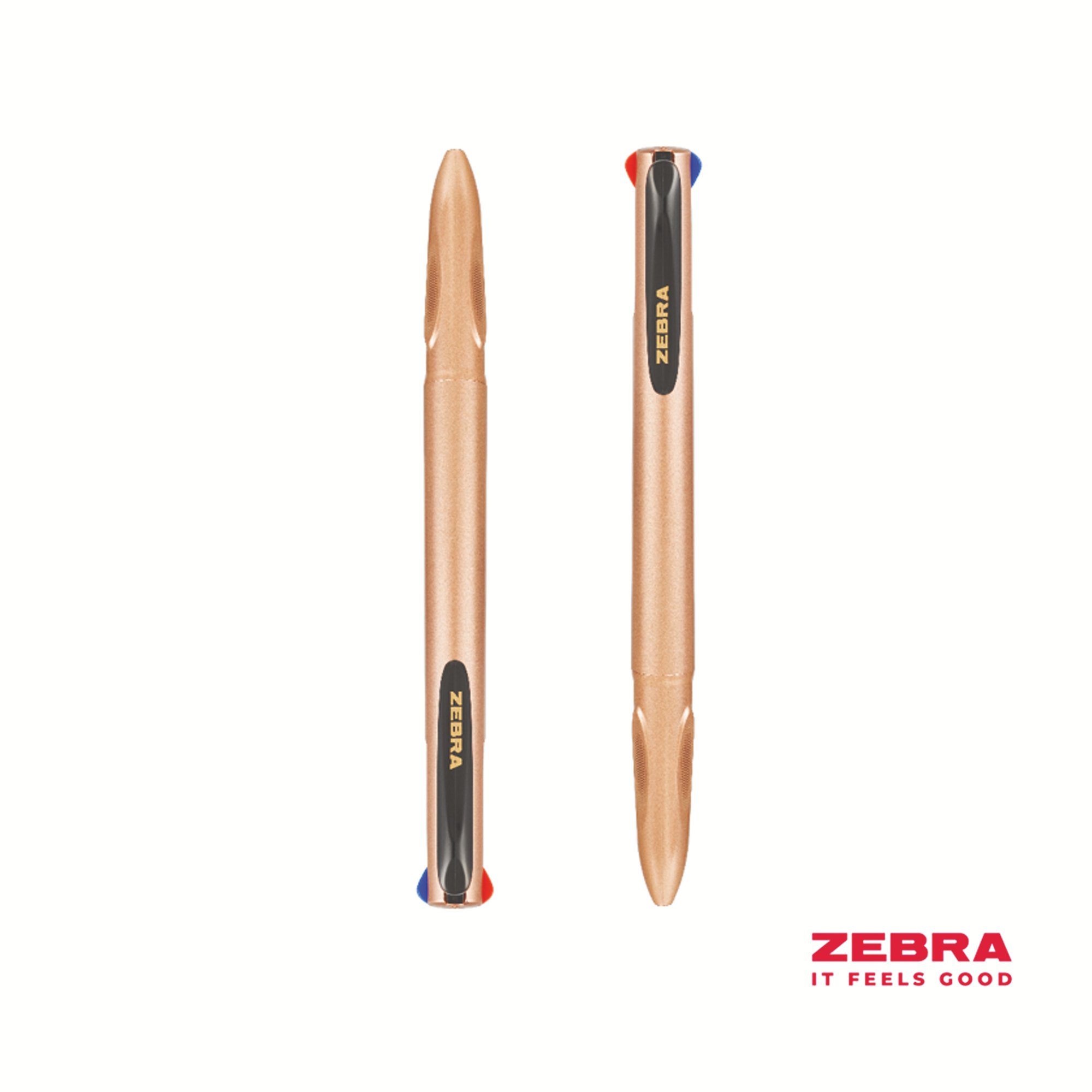Z-GRIP ROSE GOLD BPNT 4 COLOUR PEN BX10