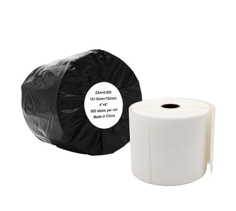 COMP ZEBRA 101.6X152.4 WH LABEL ROLL-500